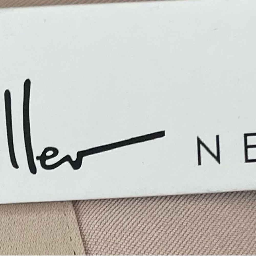 Nicole Miller Satin long sleeve Shirt with flap pockets on Chest SZ:Med Taupe - Picture 8 of 10